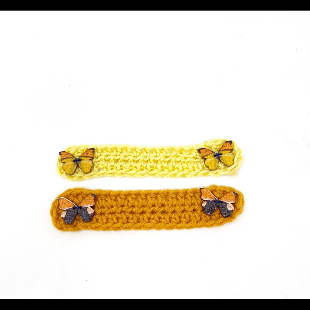 Crochet Ear Savers Extenders Yellow and Orange